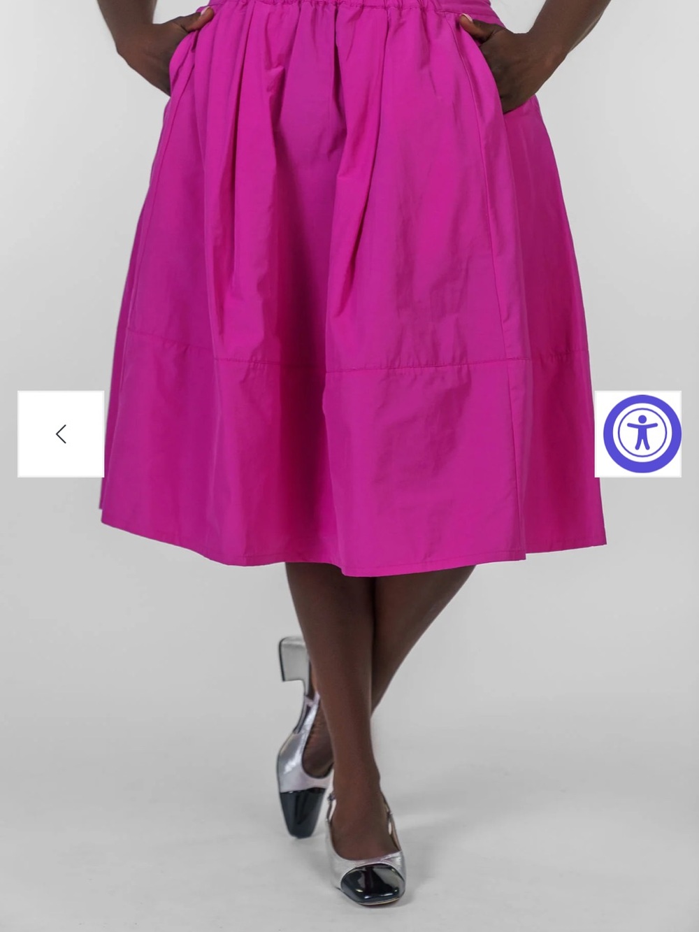 NWT Bitte Kai Rand Fuchsia Midi Skirt w/ Elastic Waist & pockets, XXL - Picture 2 of 6